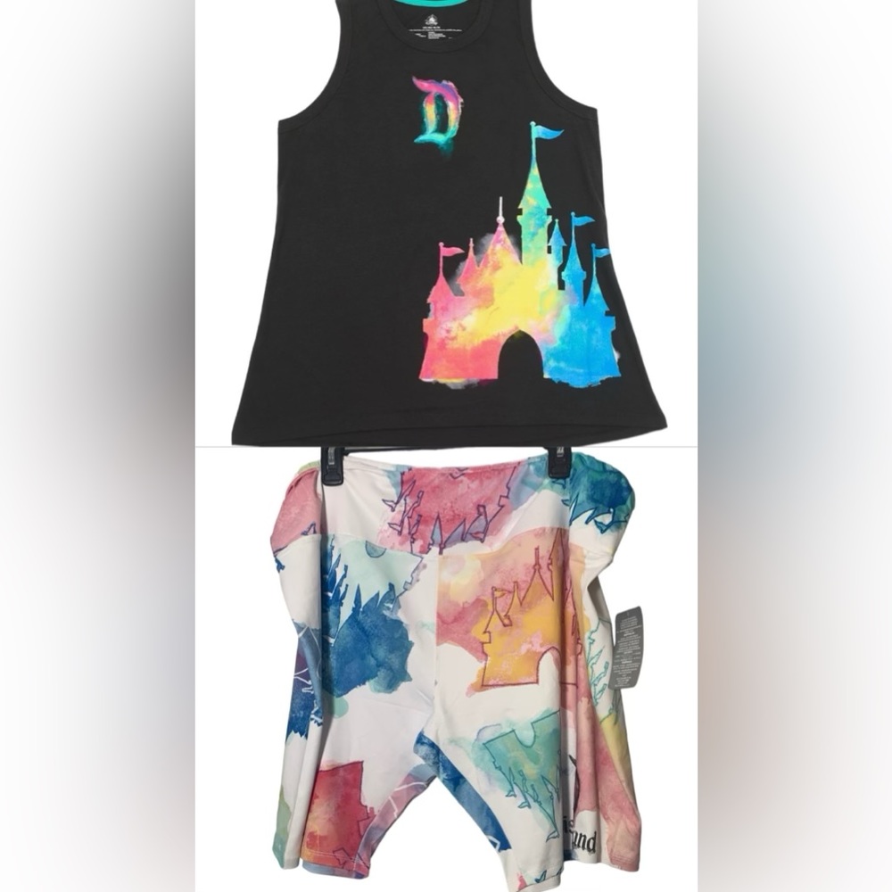 New Disneyland bundle Resort Watercolour
Ladies' Tank top &biker shorts size 2x